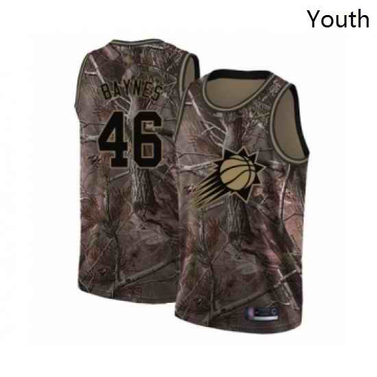 Youth Phoenix Suns 46 Aron Baynes Swingman Camo Realtree Collection Basketball Jersey